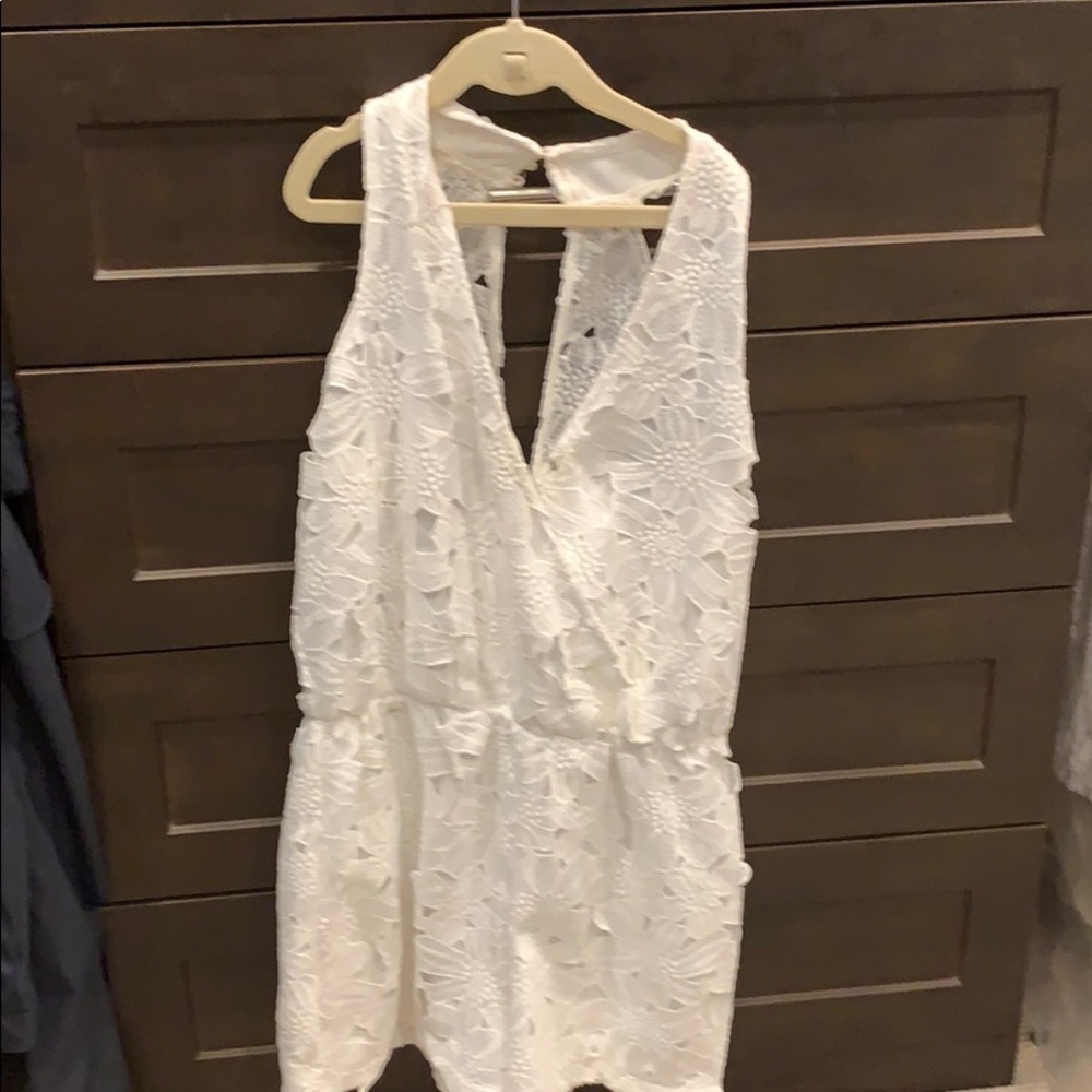 White lace romper